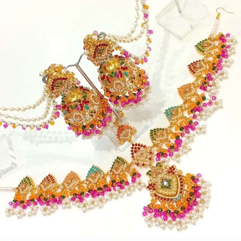 Matha Pati and Jhumka Set - Traditional Indian Bride Wedding Collection - My Jewel Box