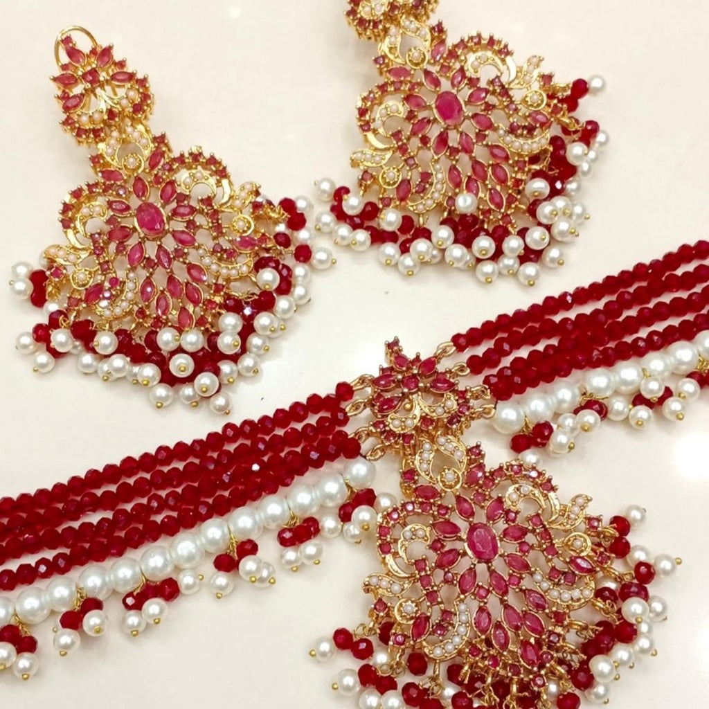 Laraib choker set with Earrings - My Jewel Box