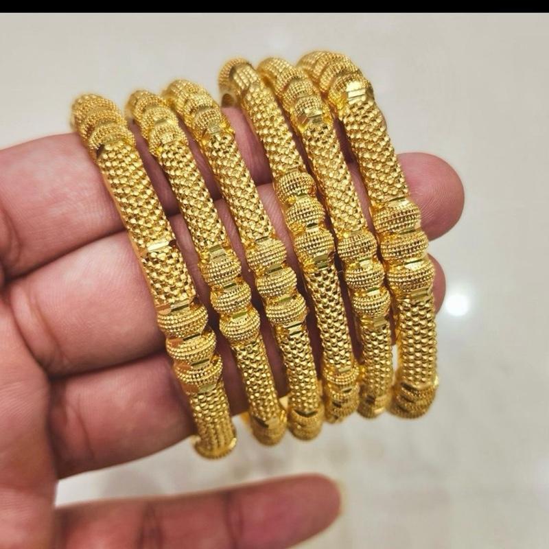 Mjb Design 1 NaZisH ‘s real gold look orignal  Gold plated Range bangles with box - My Jewel Box