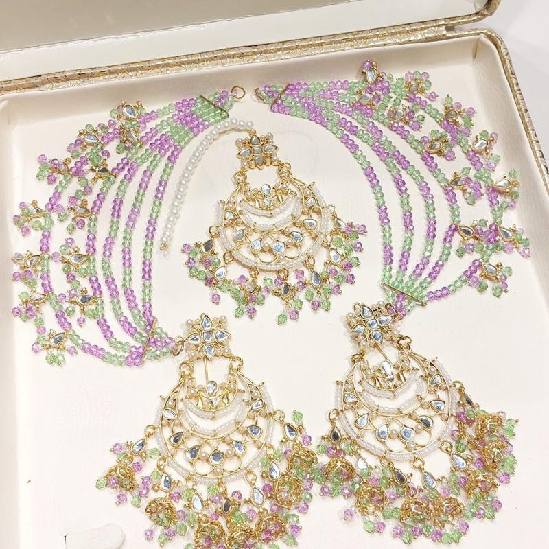 SARA kHAN   earring tikka with babhubali style sahare ET 005 Earring Tikka Set for Women - Perfect for Any Occasion - My Jewel Box