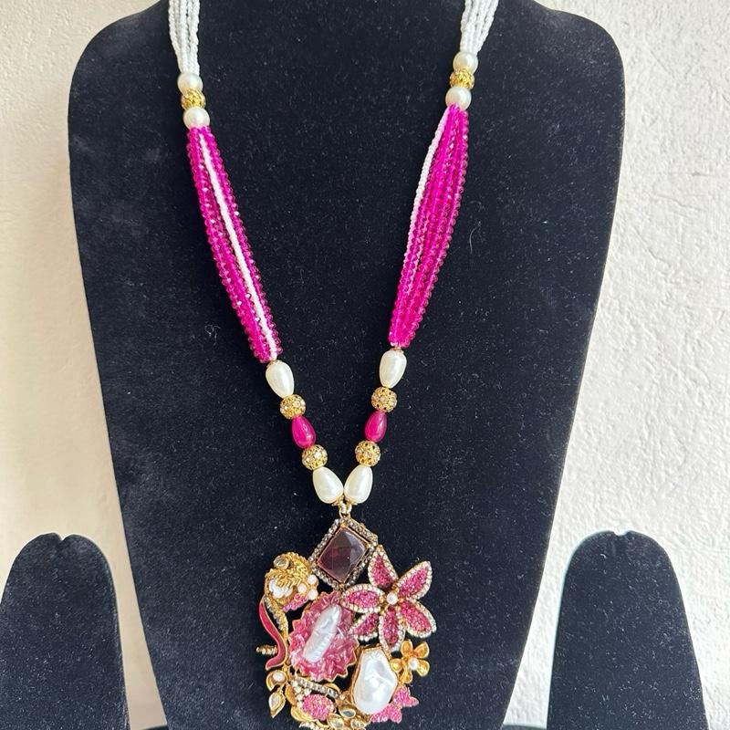 Zarwa long TURKISH  STYLE mala necklace with turkish stones  Only MALA - My Jewel Box