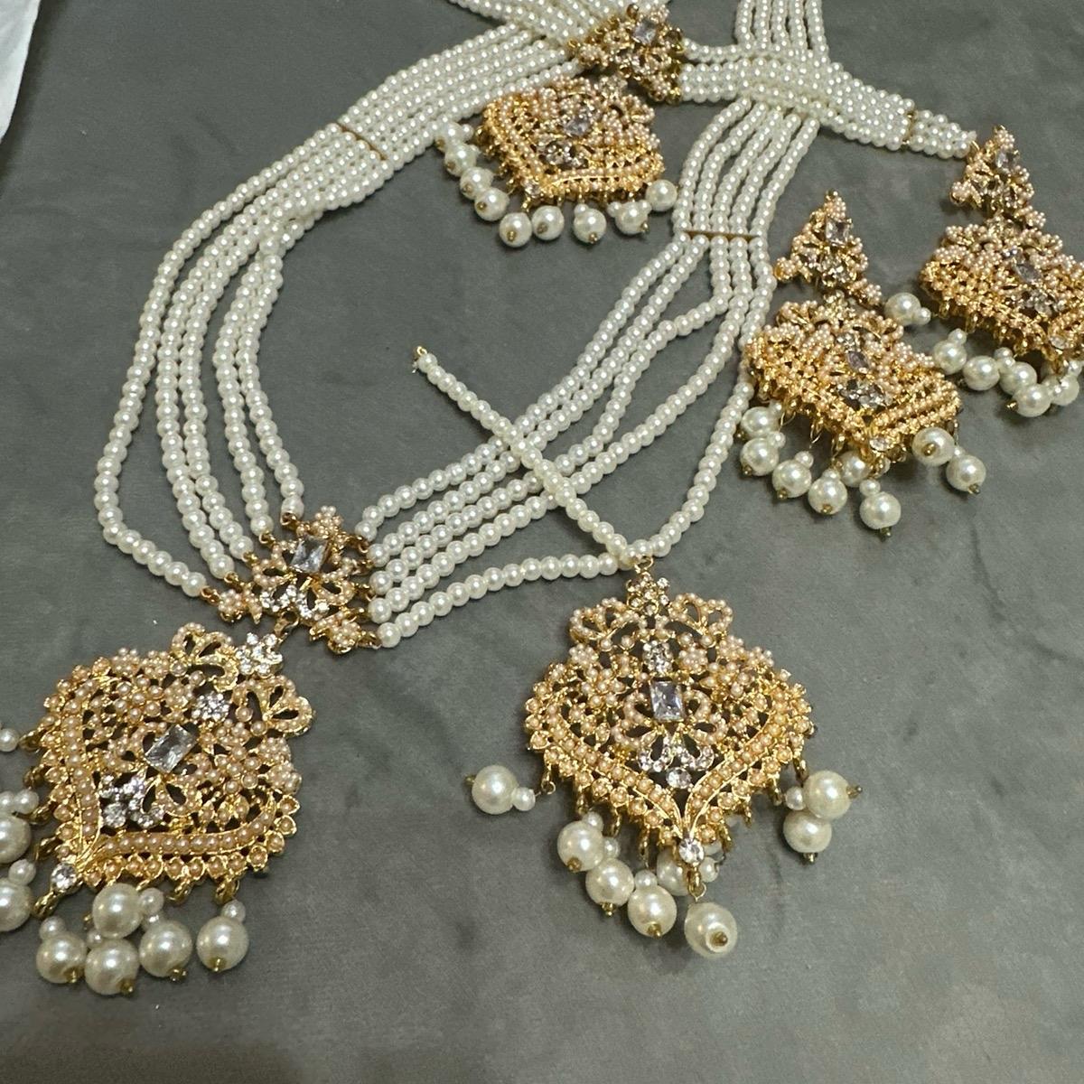 MAlAIKA Mala Choker Combo Necklace Set with Earring Tikka for Women - My Jewel Box
