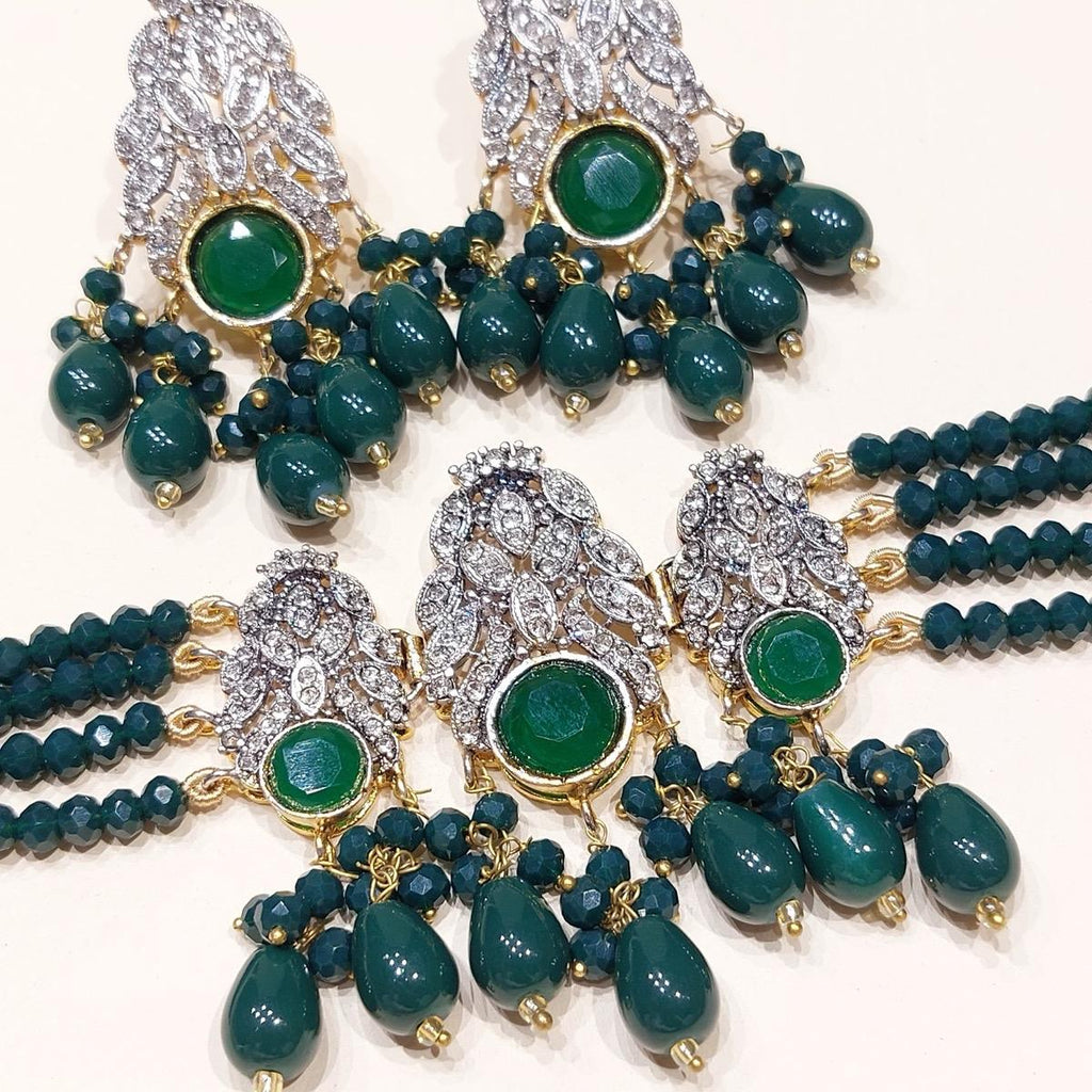 FIZZA Choker Set with Zircon for Women - Lightweight Jewelry with Earring