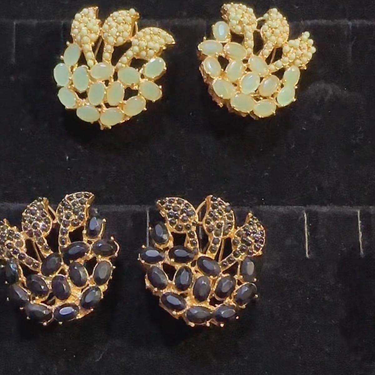 Leaf studs earring JBE002 Birthday Wedding Anniversary - My Jewel Box