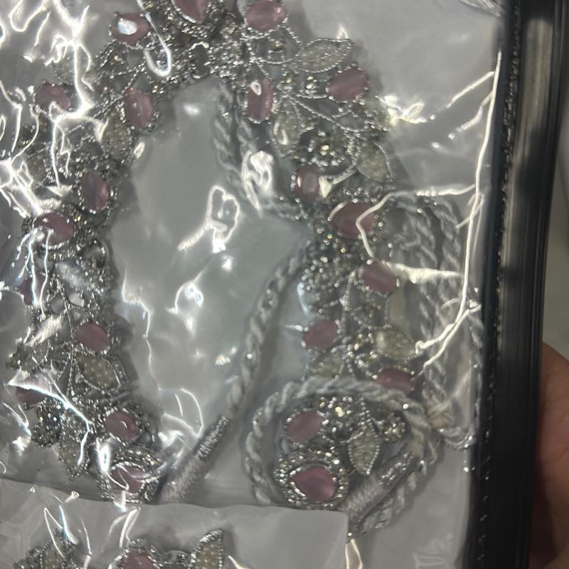 New arrival stylishReal stone zircon necklace set with earring and tikka - My Jewel Box