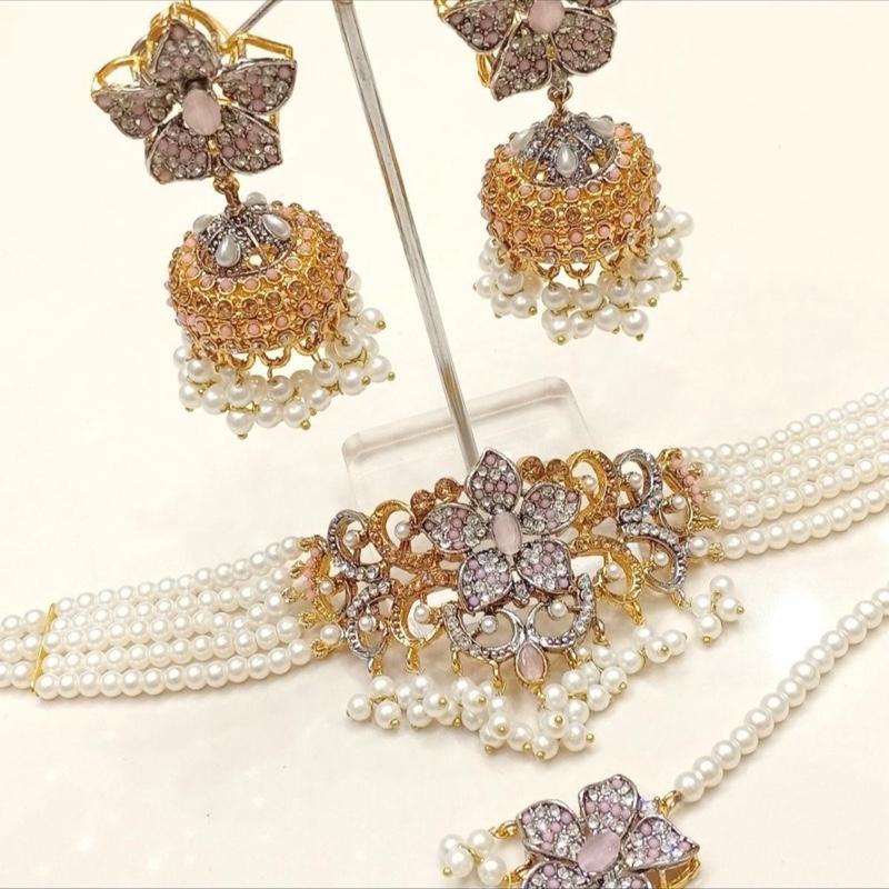 AMAYA Choker Set with Earring and Tikka - Fashion Accessories