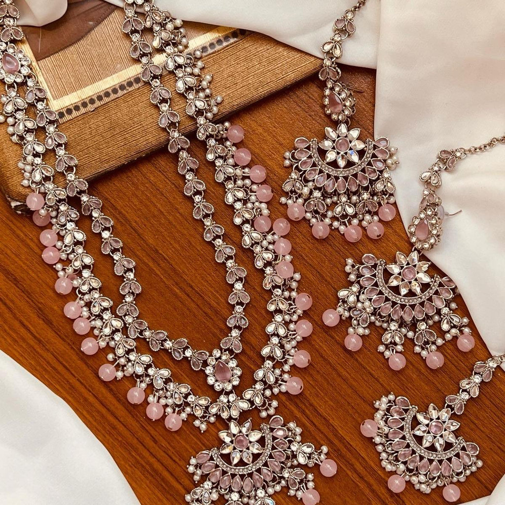AMAYA Kundan Rani har two layered with earring tikka - My Jewel Box