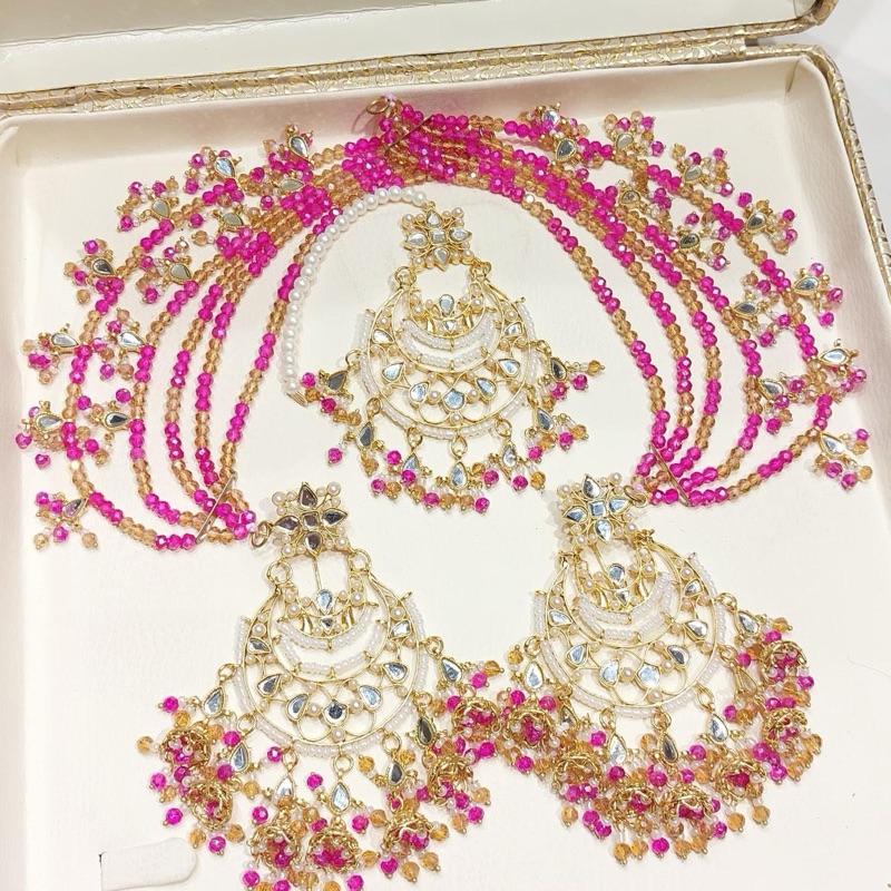 SARA kHAN   earring tikka with babhubali style sahare ET 005 Earring Tikka Set for Women - Perfect for Any Occasion - My Jewel Box