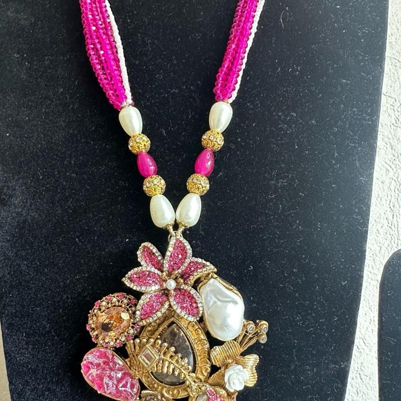 Zarwa long TURKISH  STYLE mala necklace with turkish stones  Only MALA - My Jewel Box