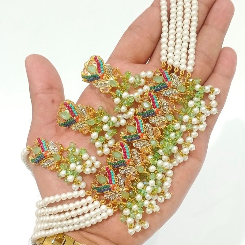 NOENA Choker 046 Beautiful elegant zircon set with earrings and tikka new arrival perfect for partywear - My Jewel Box