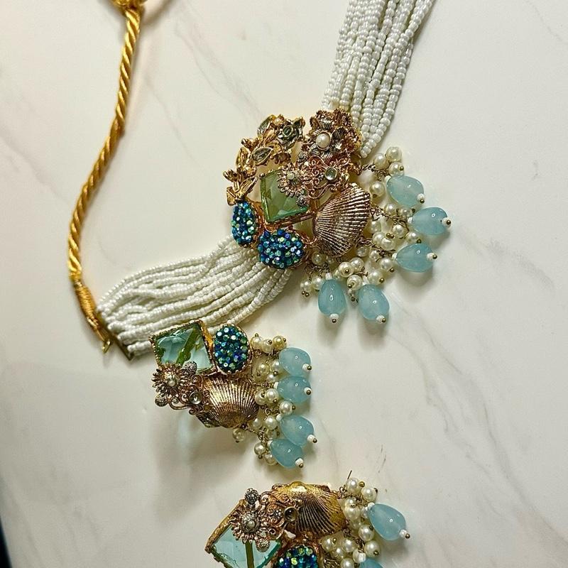 Turkish Choker Set with Earring and Tikka - Fashion Accessories - My Jewel Box