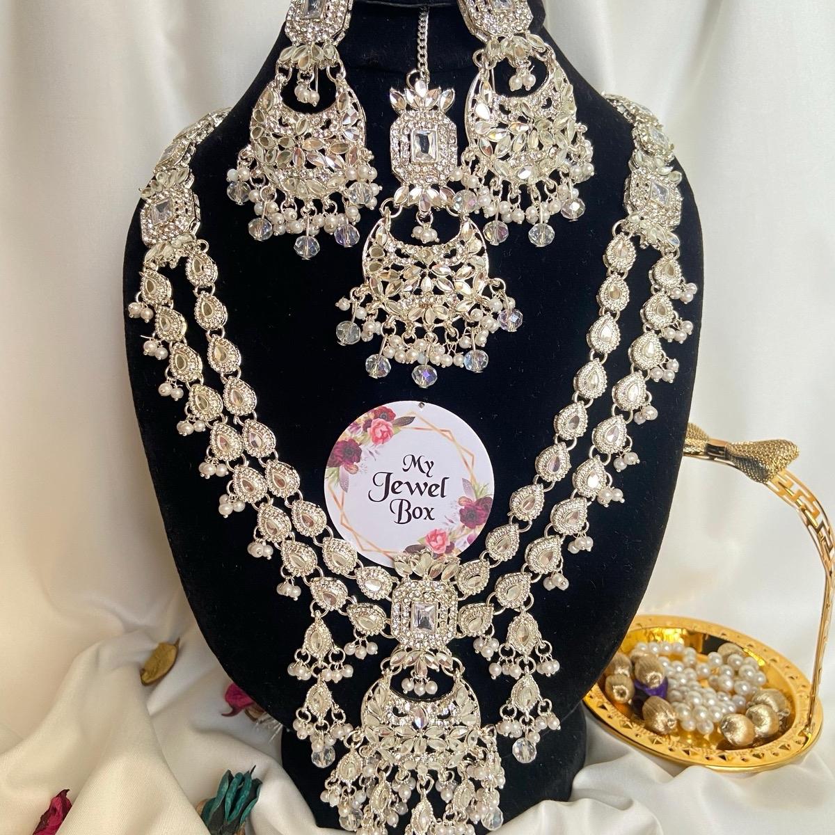 Kundan Rani har two layered with earring tikka - My Jewel Box