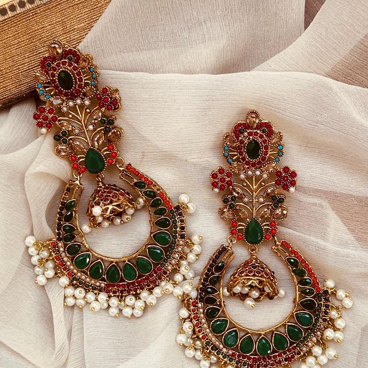 EMAN Nauratan bali  jhumka earring big size