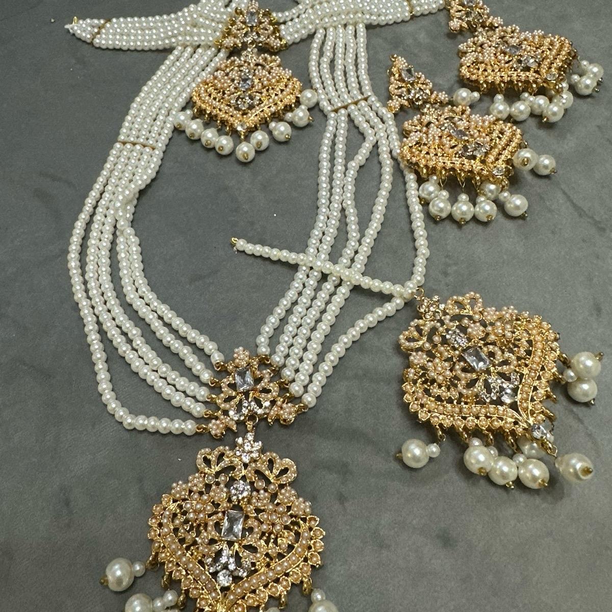 MAlAIKA Mala Choker Combo Necklace Set with Earring Tikka for Women - My Jewel Box