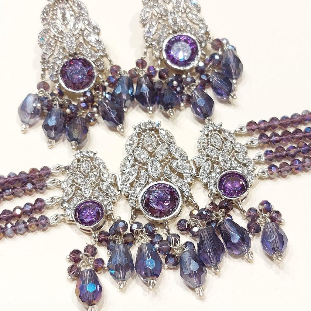 FIZZA Choker Set with Zircon for Women - Lightweight Jewelry with Earring