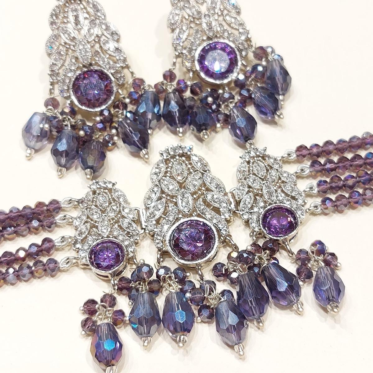 FIZZA Choker Set with Zircon for Women - Lightweight Jewelry with Earring