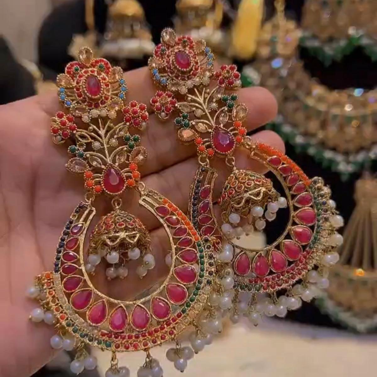 EMAN Nauratan bali  jhumka earring big size