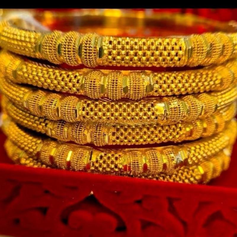 Mjb Design 1 NaZisH ‘s real gold look orignal  Gold plated Range bangles with box - My Jewel Box