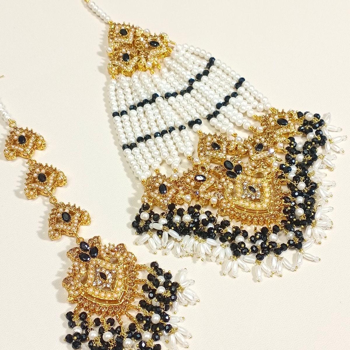 Elegant Pakistani Tikka and Pasa/Jhomer Set for Women - My Jewel Box