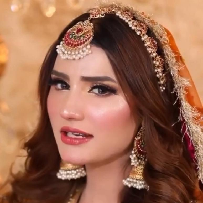 Nimra Khan Matha Pati and Jhumka Set Hair Accessories - Traditional Indian Bride Wedding Collection - My Jewel Box