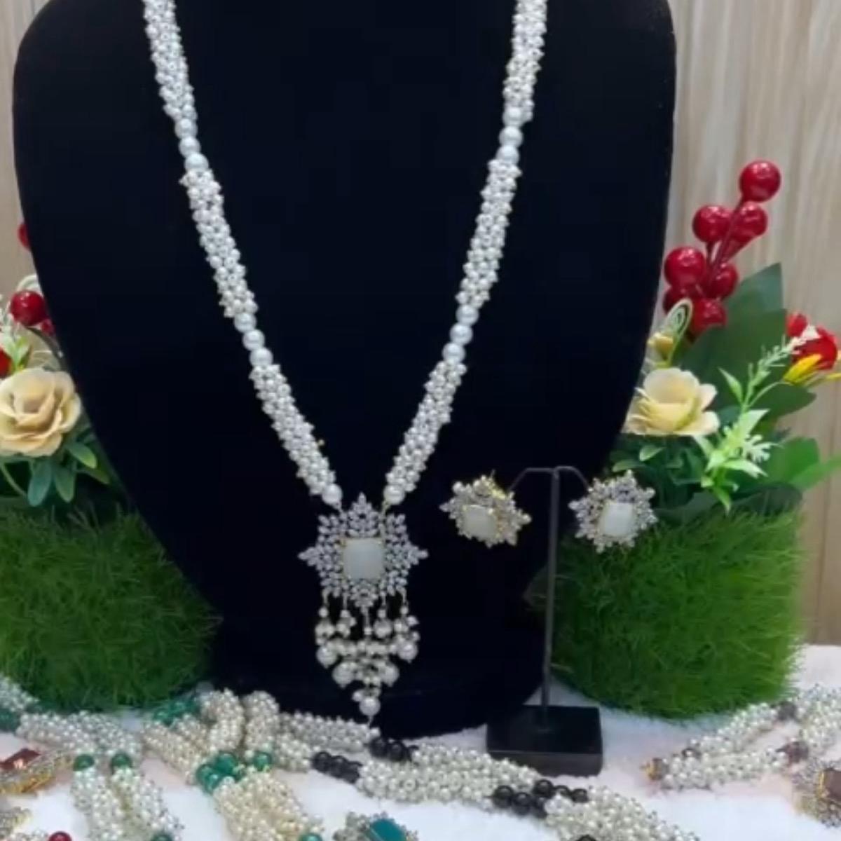 Rania Gajra Mala Set with American Diamond Necklace JBM007