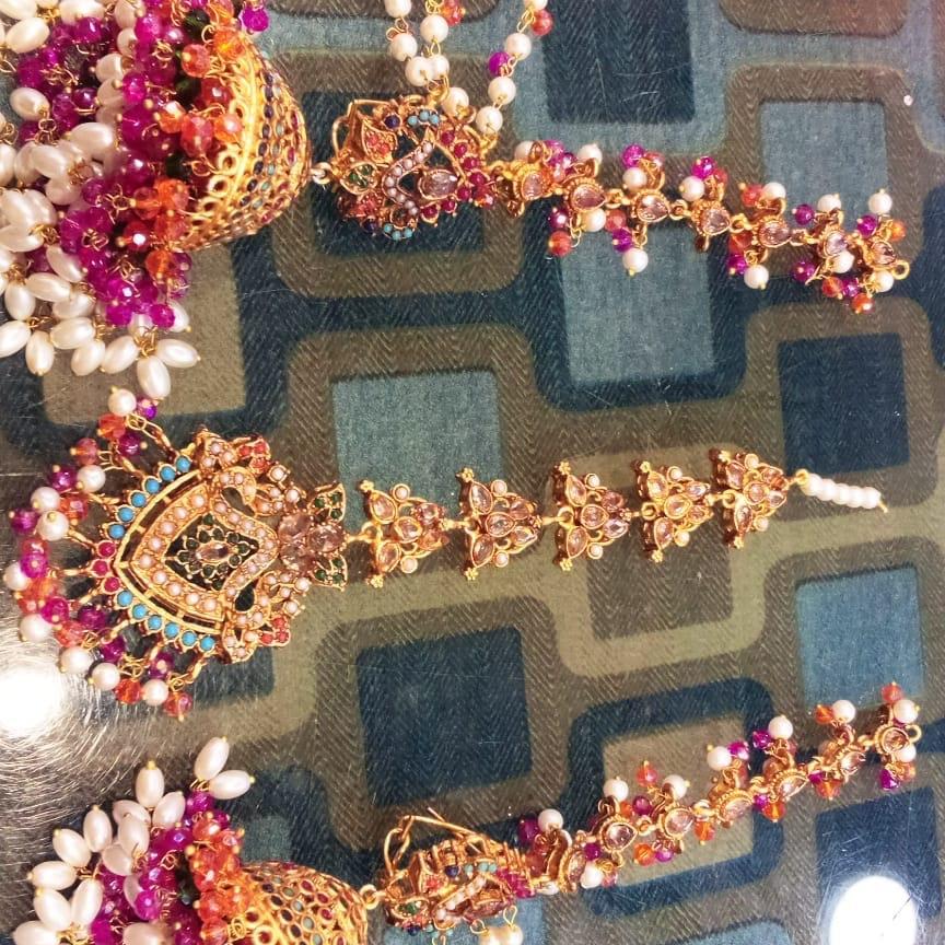 HUSUN E JAHAN  jhumka earring tekka set