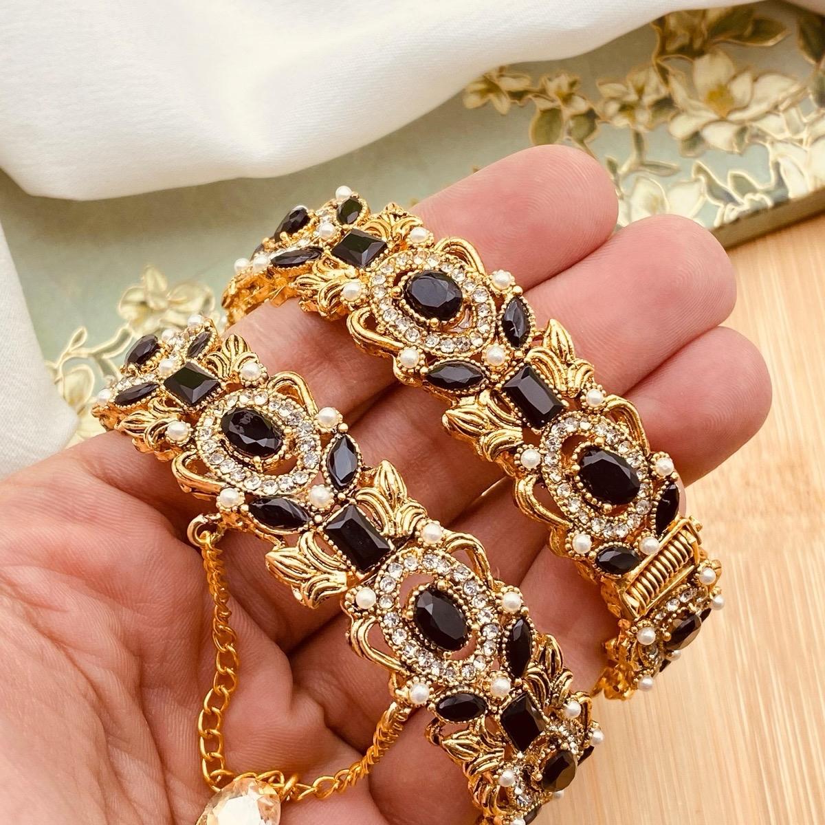 Kangan 03 Elegant manjos open able  bangle kangan bracelet - My Jewel Box