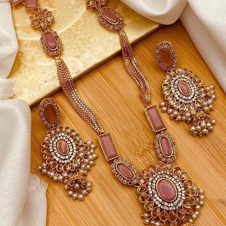 MAH e NOOR Traditional Egyptian  Mala Jewelry Set - Long Necklace and Earrings - Design 3 - My Jewel Box