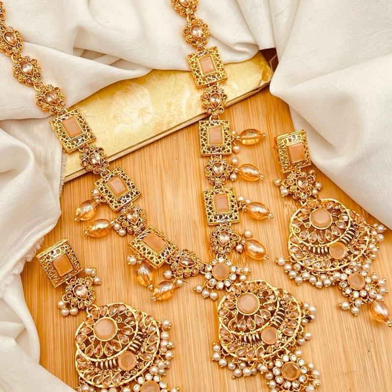 New d1 Egyptian  Mala Jewelry Set - Long Necklace and Earrings - - My Jewel Box