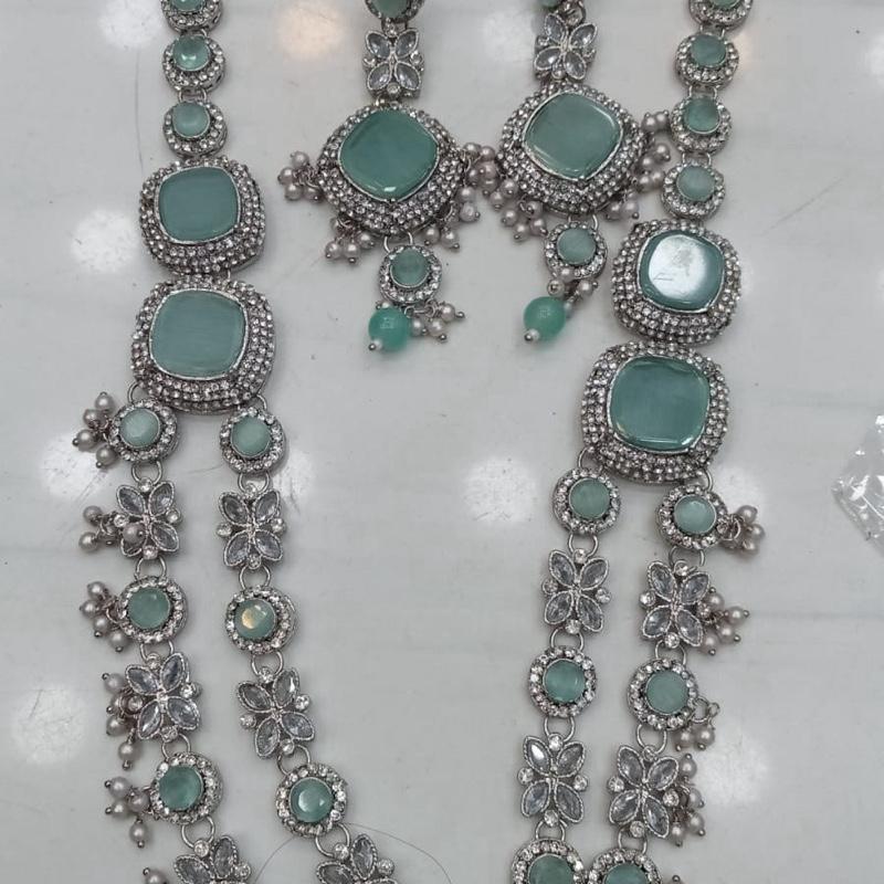 Alia Turkish Polki Long Mala Set with Earring for Women - Natural Look & Sophistication - Traditional Elegance Statement Piece